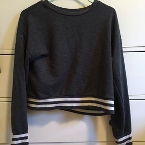 Mossimo medium dark gray and white shirt